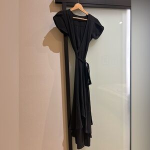 Christy Dawn Black Silk Wrap Dress - XS - EUC